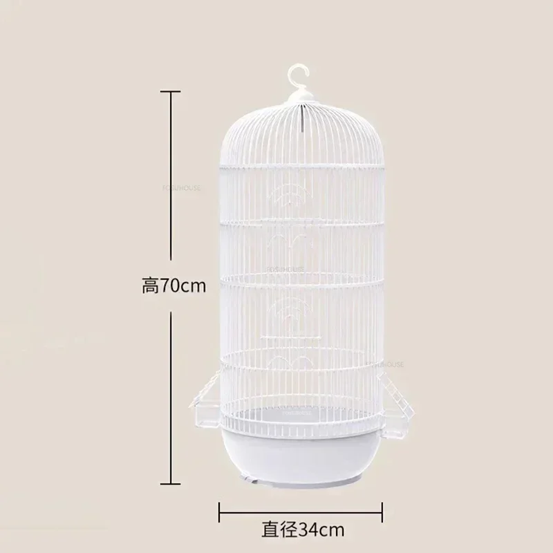 장 원형 금속 새장, 모던 럭셔리 휴대용 실내외 겸용 앵무새, 앵무새끼, 애완용품, 북유럽 스타일