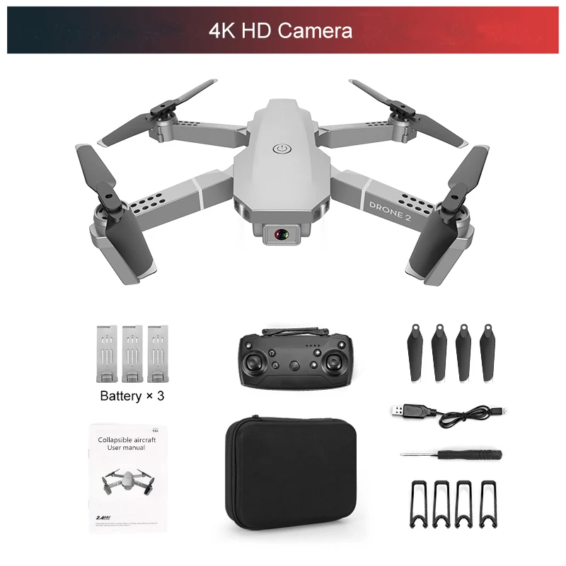 E68 Pro Mini RC Drone 4K HD Professional Camera Wifi FPV Air Pressure Altitude Hold Mode Foldable Quadcopter Toy Kid's Gift rc quadcopter with camera RC Quadcopter