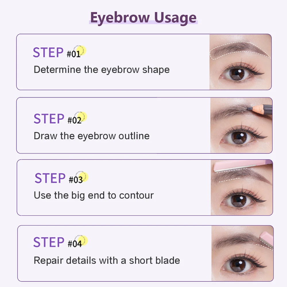 Double Head Macro Eyebrow Trimmer Safe And Scratch-proof, Sharp & Portable Eyebrow Razor For Beginner Makeup Tool 5