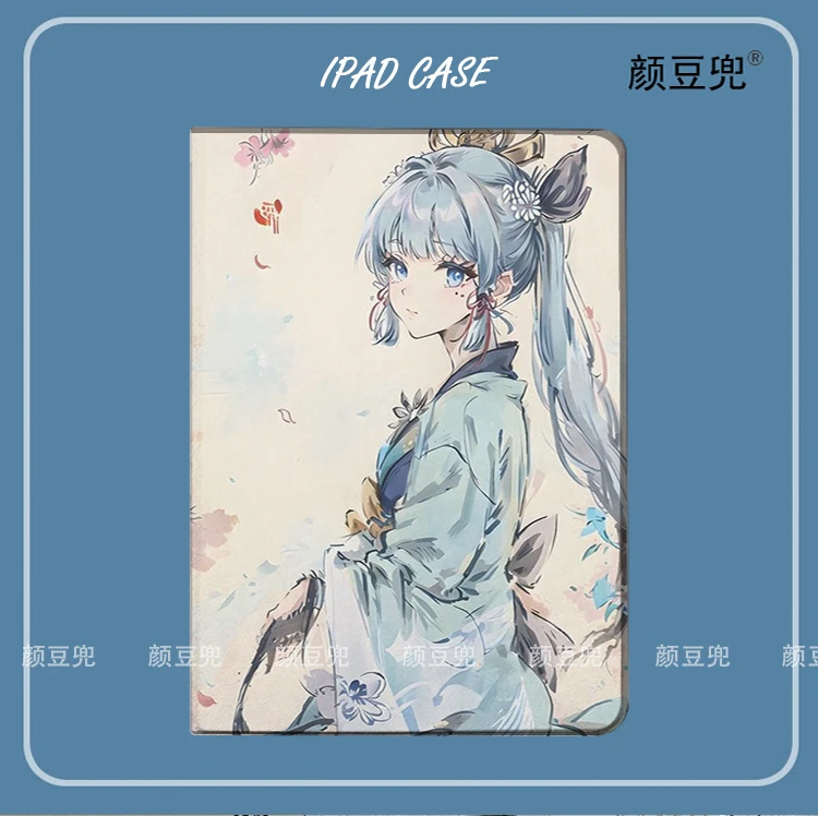 

Kamisato Ayaka Anime Genshin Impact Case For iPad 10.2 7th 8th 10th Air 4 5 Mini 5 6 Case Luxury Silicone For iPad Pro11 12.9 in