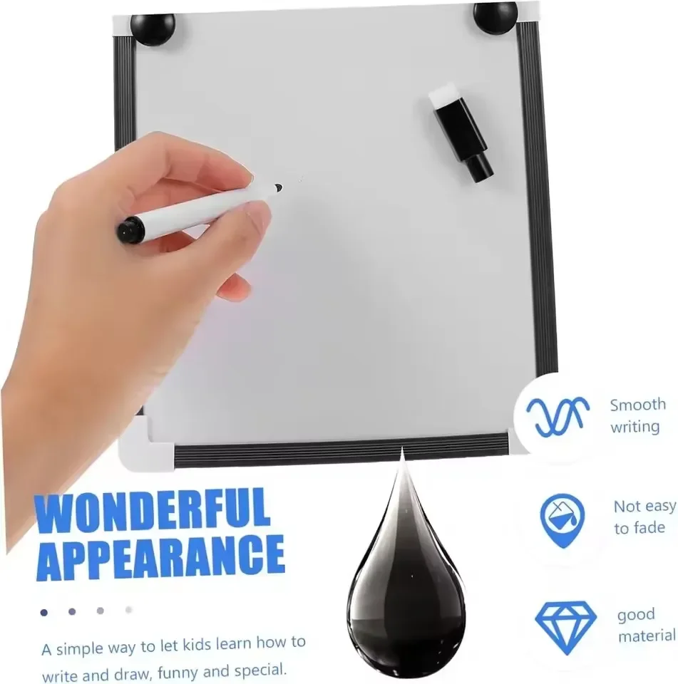 5-Pack Magnetic Dry Erase Whiteboard Markers with Eraser - Office & School Stationery Set
