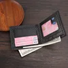 Carbon Fiber Pattern Men's Short Wallet Large Capacity Money Clip Minimalist Slim Bifold Multi Card Holder Purses With ID Window 3