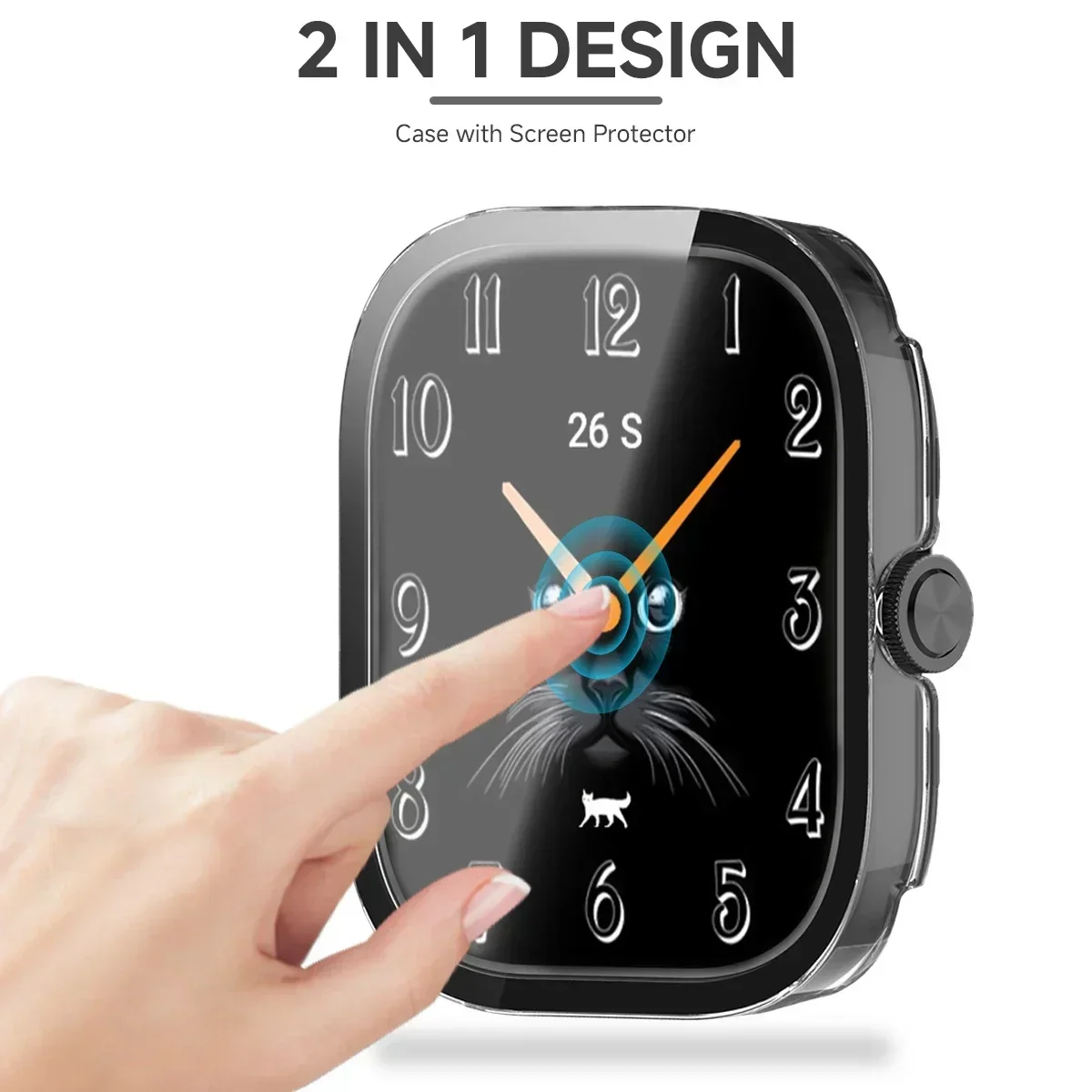 Tempered Glass Screen Protector & Hard PC Protective Bumper Case