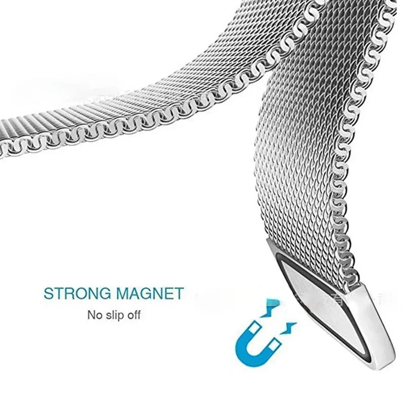 Magnetic Milanese Strap, 20mm/22mm Stainless Steel Band