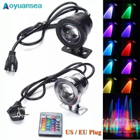 RGB Underwater LED Spotlight Bulb AC 110V 220V DC 12V 15W 10W Landscape Lamp Flood Light Outdoor Garden Fountain Pool Decoration 1