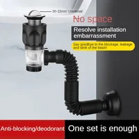 Sink Downpipe Basin Sink Cross Drain Downpipe Bathroom Sink Anti Clogger Retractable Deodorising Strainer Kitchen Accessories 1