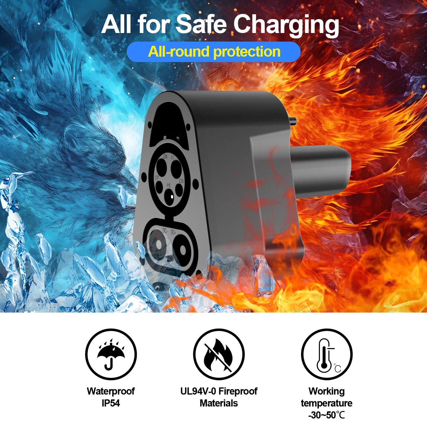 Model 3/X/Y/S Car EV Charger AC DC Fast Adapter CCS1 To TS 250KW Convertor Charging Station COMBO Converter