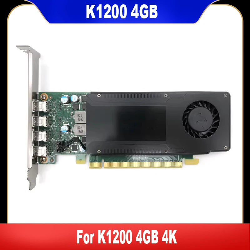 

Оригинал для NVIDIA Quadro K1200 4 Гб видеокарта поддержка 4K многоэкранный UG SW CAD Дизайн Высокое качество