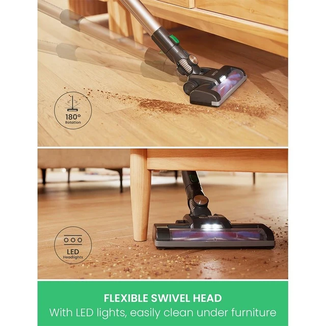 Proscenic P12 Cordless Vacuum Cleaner, Stick Vacuum with Anti-Tangle Brush  & LED Touch Display, 33Kpa Cordless Vacuum, Max - AliExpress