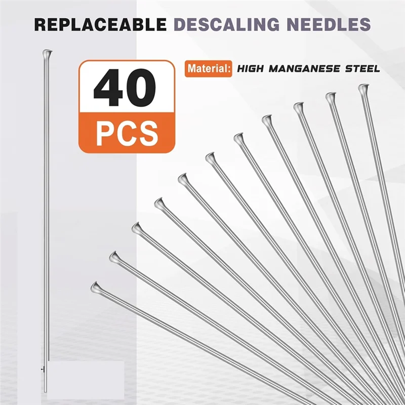 FYBL-40개의 7' 스케일링 바늘이 있는 소형 에어 니들 스케일러 공기 구동으로 슬래그 녹 페인트 및 먼지를 빠르게 제거