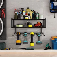 Power Tool Rack Electric Drill Holder Wall Mount Power Tool Organizer Workshop Wrench Tools Screwdriver Power Storage Shelf Home 2