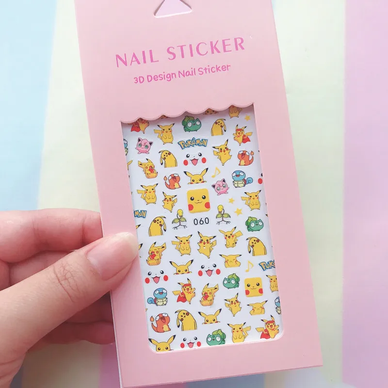 Pok&eacute;mon Pikachu Squirtle Nail Stickers Anime Stickers Nail Art Decoration Hello Kitty Art Decals Accessories nail stickers,nail art decoration,nail decals,pokemon stickers