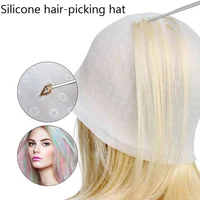 Silicone Cap for Scratches Hair Painting Hat for Scratches Silicone Meches Hair Coloring Hat for Highlighting Hood Hair Dye Cap 1