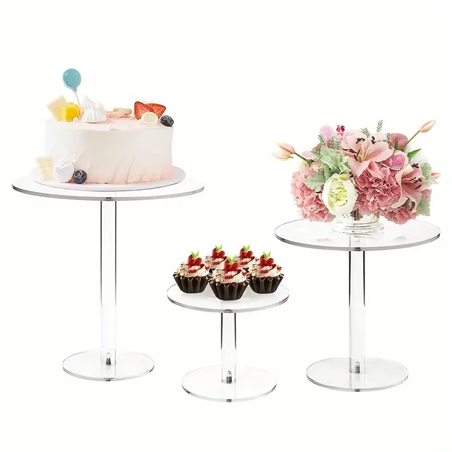 Soporte Para Tartas Y Cupcakes Acrílico 2 Niveles - Forma De J, 25,4 Cm, Reutilizable Para Bodas, Cumpleaños, Fiestas