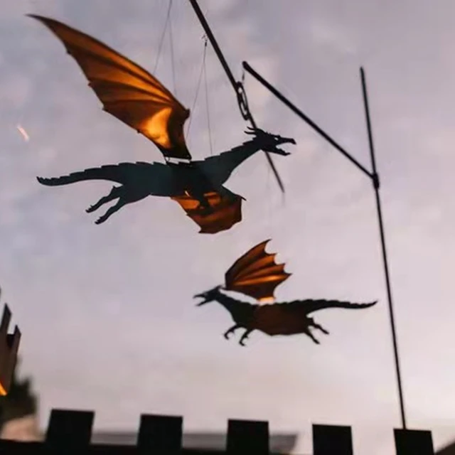 Sárkány Grill Dekoráció Fém 3D Kreatív Parti Kiegészítő A Kerti Otthoni Dekorációhoz