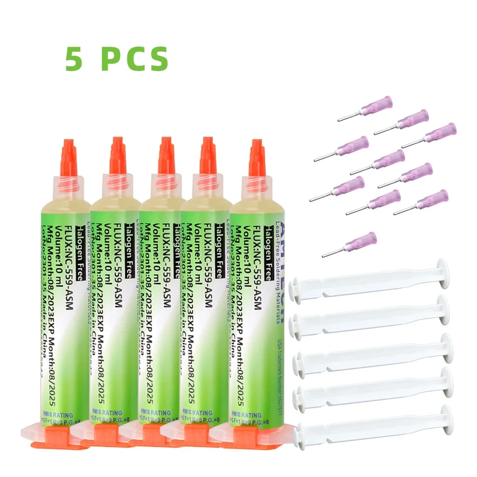 BGA PCB No-Clean Solder Welding Advanced Oil Flux Grease 10cc Soldering Repair Paste NC-559-ASM_voghion.com
