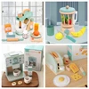 Children Play House Simulation Teapot Girl Tea Kitchen toys, wooden cake kindergarten birthday present 1