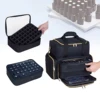 80 Bottle Double Layer Nail Polish Organizer holds 80 bottles (15ml - 0.5 fl oz) with 2 removable pouches and tool storage area 3