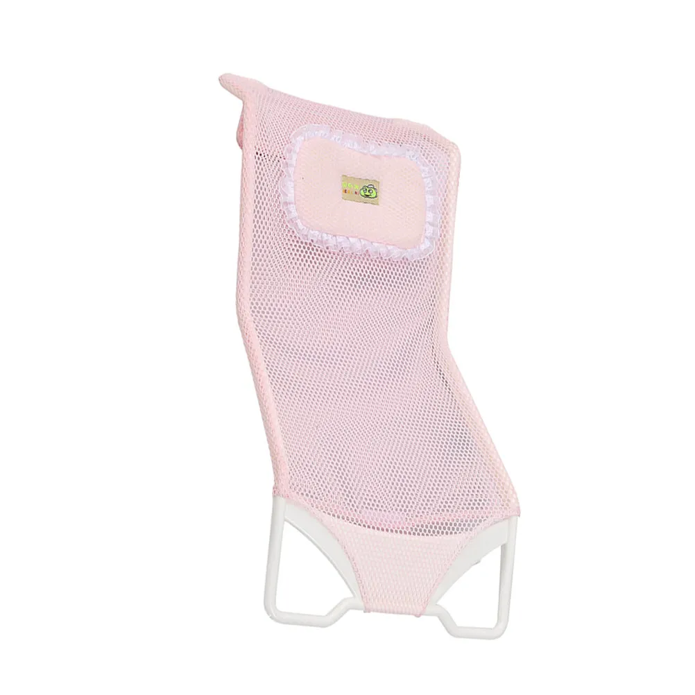 Rete di Supporto per Sedile da Bagno per Neonati Rosa, Tessuto a Rete Traspirante, Comoda per il Bambino Durante il Bagnetto - immagine 4