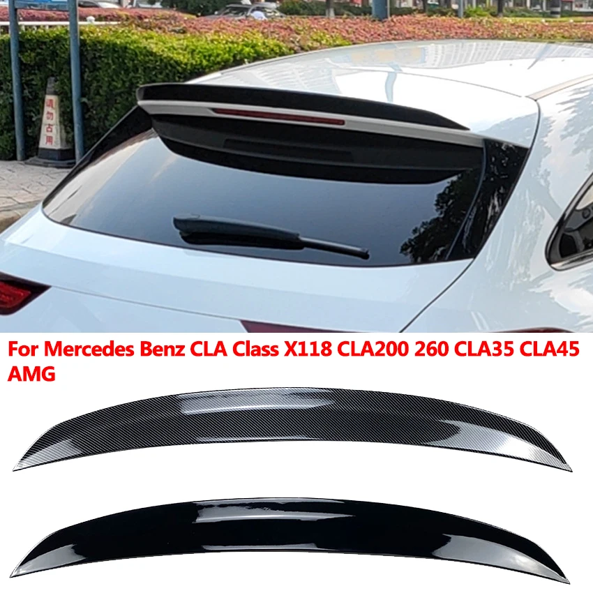 

Car AMG Carbon Fiber Roof Trim Splitter ABS Trunk Lid Rear Spoiler Wing For Mercedes Benz CLA Class X118 CLA200 260 CLA35 CLA45