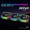 JUMPEAK CS120 ARGB ventilador de refrigeración 360mm 240mm Modular apilable empalme PWM silencioso 120mm RGB ventiladores para juegos PC caja enfriador de agua