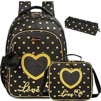 3PCS Kids Backpacks for Girls Cute Girls Backpacks Set with Lunch Box Pencil Case Elementary Students School Bag Kids Travel Bag 1