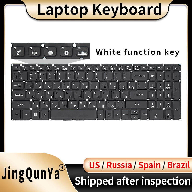 US/RU/SP/BR Backlit Laptop Keyboard For ACER Aspire 3 A315-21 /31G A315-41 A315-51 A315-53G N17C4 A615-51 A717-72g Replacement
