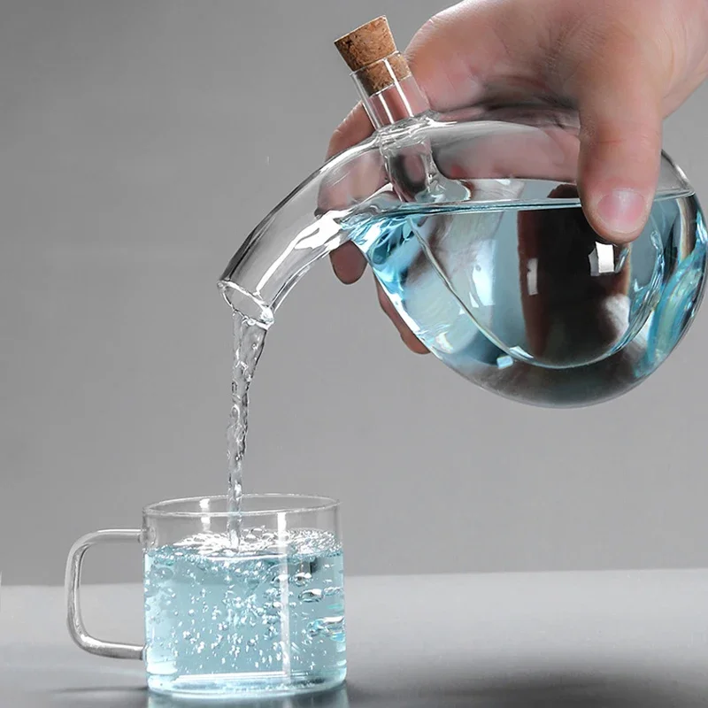 Seasoning Jars Oil Pot Glass Kitchen Two-in-one