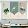 Chinese Style Lotus Zen Triangle Curtain Kitchen Bedroom Door Head Decorative Flag Curtain Bathroom Shade Curtain 1