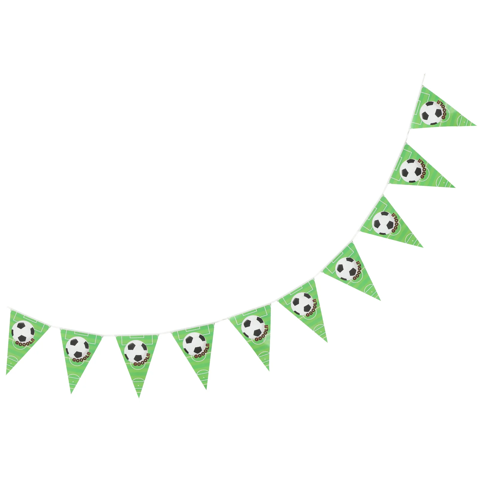

Soccer Birthday Decorations Party Supplies Sporty Theme Bunting Banners Garland Set (Green)