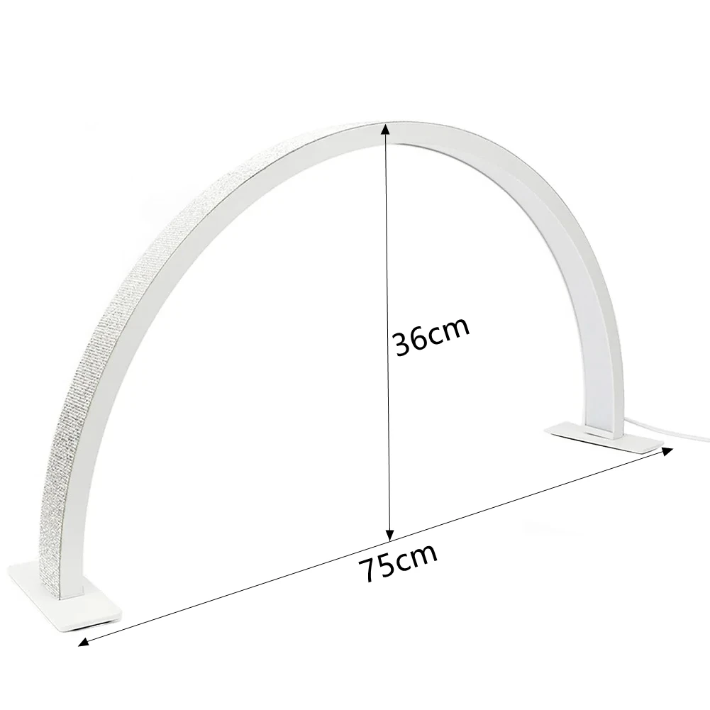 Luz de arco de cristales de 30 pulgadas, 40W, 3000K-6000K, media luna, lámparas de mesa para uñas, lámpara de salón de manicura con diamantes lampara para mesa de manicura profesional - AliExpress