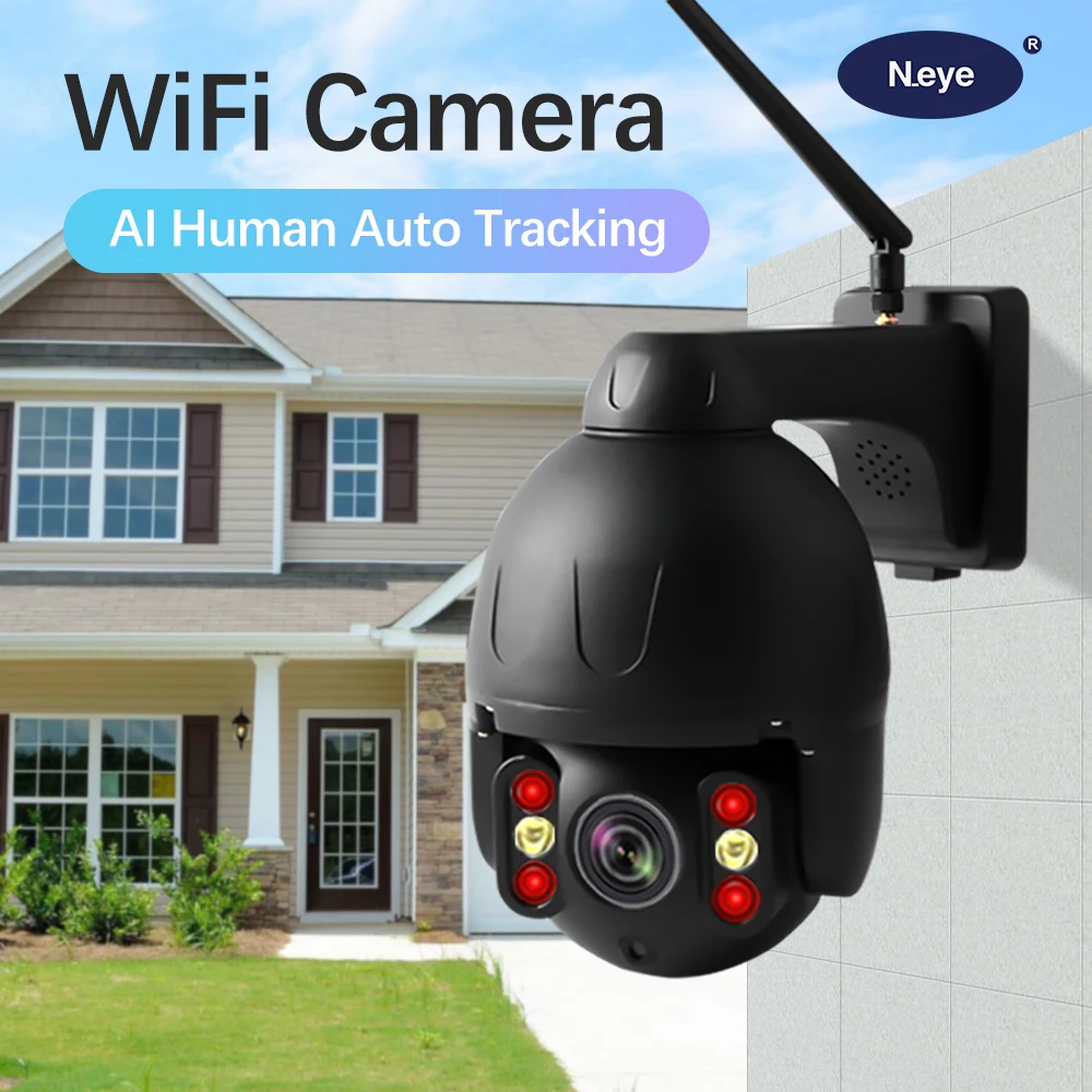 8Mp 4K Cloud Wifi Ptz Camera Outdoor 2Mp Home Security Ip Camera 5X Zoom Ottico Speed Dome Camera P2P Cctv Camera