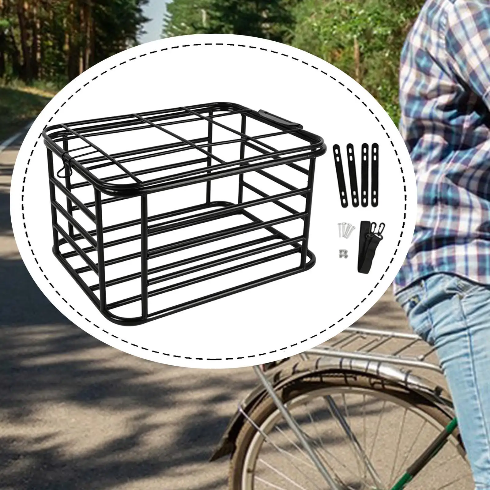 Rear Bike Basket Bicycle Cargo Rack Strong Load Bearing Dog Carrier, Bicycle Storage Basket for Mountain Bikes Dogs Riding Rear Bike Basket Bicycle Cargo Rack Strong Load Bearing Dog Carrier, Bicycle Storage Basket for Mountain Bikes Dogs Riding