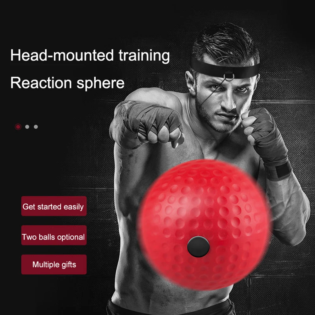 Boxing Reflex Speed Ball With Headband Head-mounted Punching Balls Muay thai Training Hand Eye Reaction Speed Ball For Adult Kid