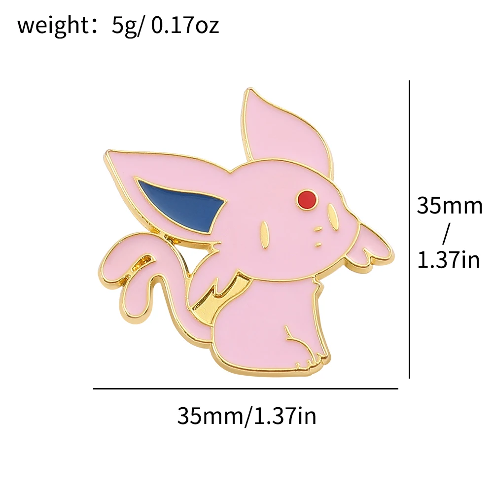 thumbnail image 1 of Pin de esmalte de Pokémon de Anime, broche de insignia de Metal, broche de solapa de ropa, accesorios de joyería, figura de dibujos animados, Espeon Flareon Eevee, mochila, 1 of 5