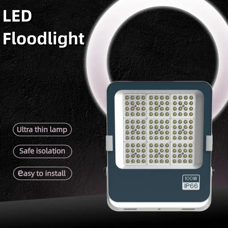 Focos Led Para Exterior Ip66 Waterproof 50w 100w Industrial Lights Garden Square Wall Engineering Led Spotlight For Outdoor