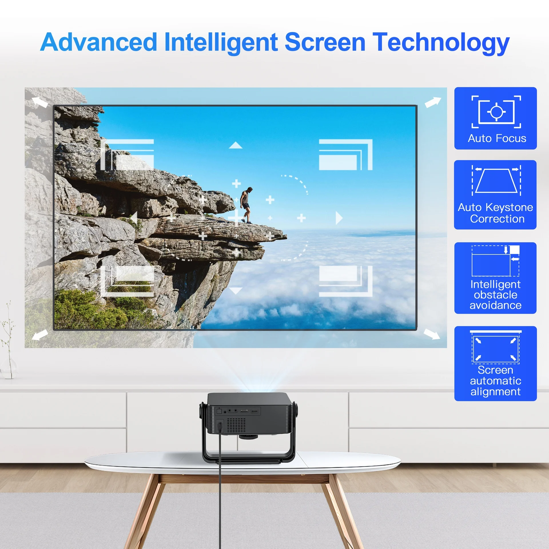 Xnano HM102 LCD 프로젝터 T950S 칩 내장 1080P 4K 300 ANSI 루멘 듀얼 WiFi 블루투스 5.0 AI 음성 리모컨 프로젝터