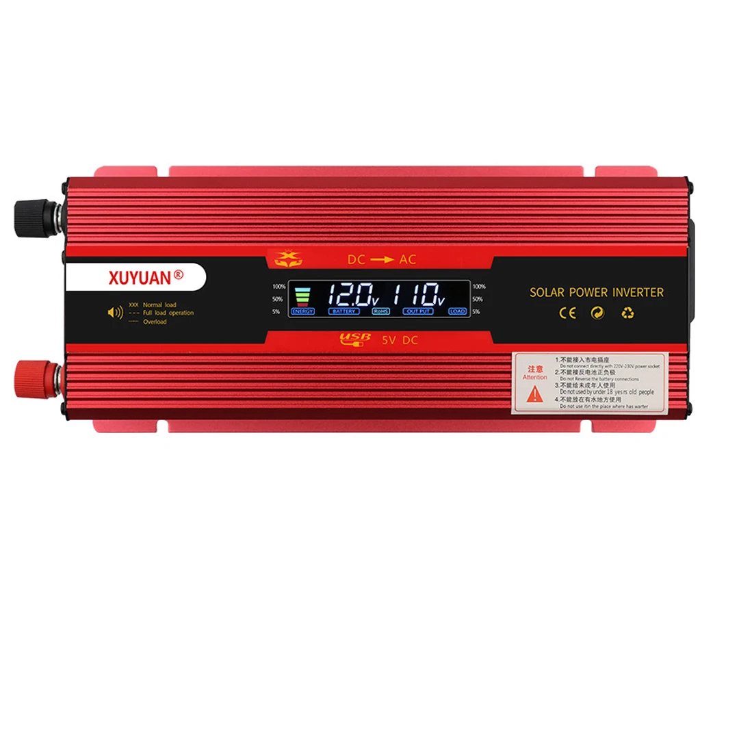 Car Inverter 12V/24V To 110V Solar Home Power Converter 6000W Digital Display US