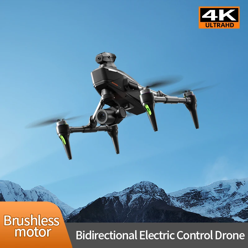 4K Dual Camera RC Drone Toy with Colorful Lights
