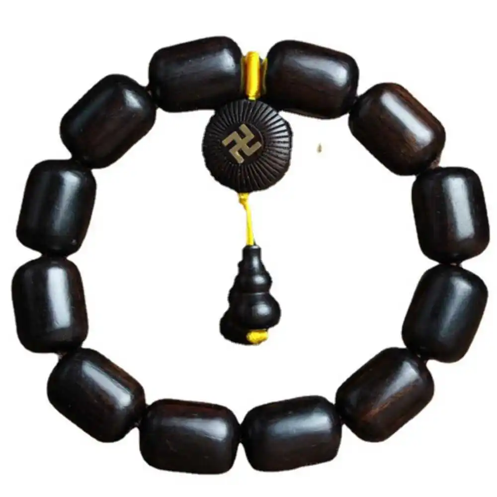 

Мужской эбеновый Браслет-манжета с бусинами, 15 мм