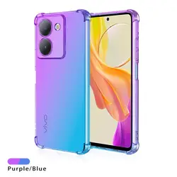 Shockproof Gradient TPU Protective Phone Case Cover - VIVO Y200E 5G (Purple Blue)