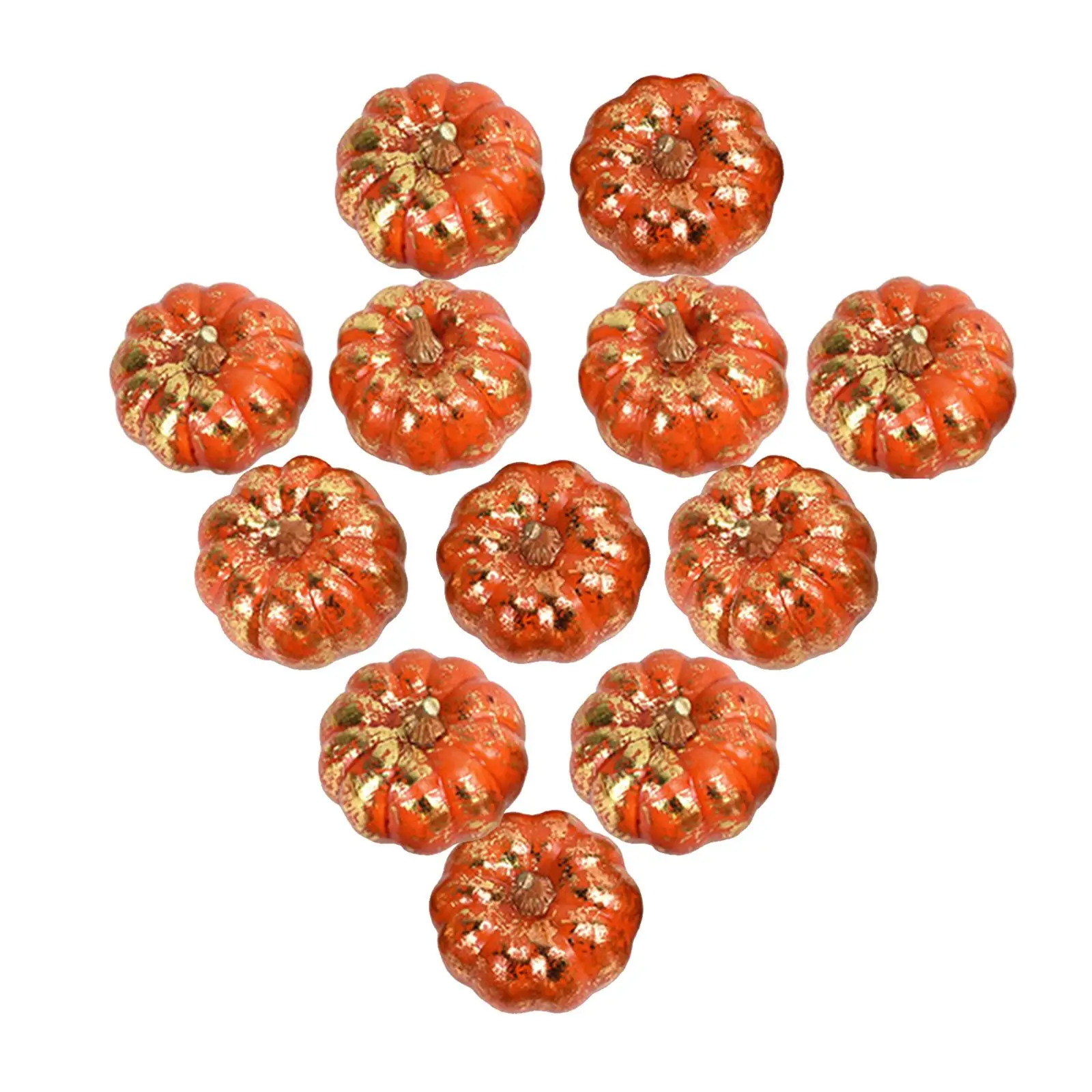 

12x Artificial Pumpkins Model Fake Vegetable for Halloween Wedding Decor