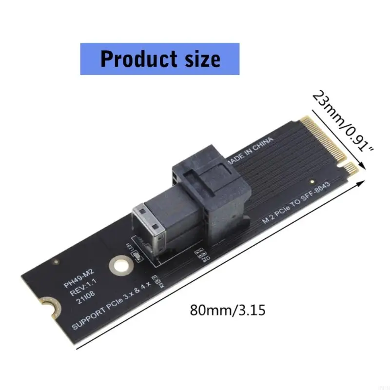 P9JB M.2 PCIE to SFF-8643 Expansion Card M.2 to PCIe Converters Motherboards Extension Adapter for Desktop PC