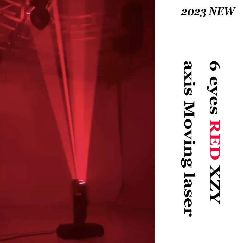 2023 New Six /8 Eyes XZY Axis Moving Head Laser 500mw*6pcs/500mw*8pcs Laser Source Dmx512 Sound Music Dj Club Lighting 3