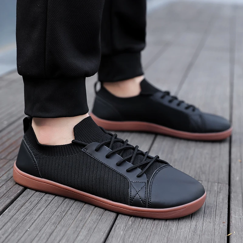 Mode Unisex Bredere Schoenen Ademende Mesh Mannen Blootsvoets Wijde Tenen Schoenen Nieuwe Flats Zachte Zero Drop Zool Bredere Teen Sneakes Grote Maat