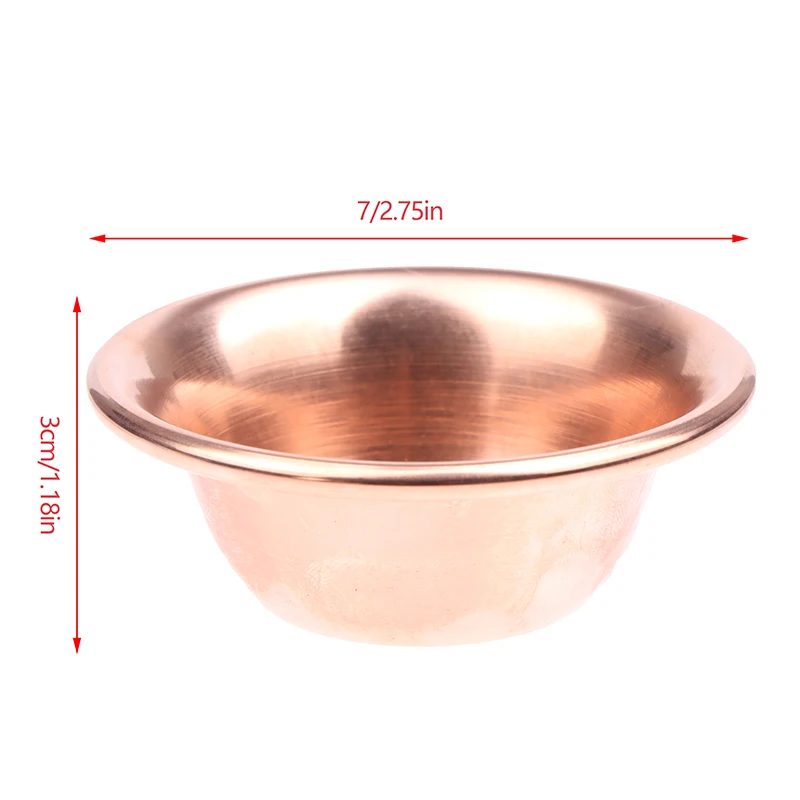 7*3cm Pure Copper Water Supply Bowl Handmade Holy Water Bowl For Buddha Buddhist Supplies Fine Polished Supply 1pc