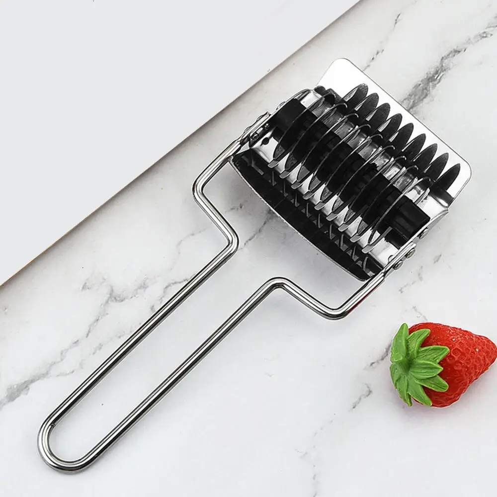 Stainless Steel Noodle Lattice Roller Dough Cutter Pasta Spaghetti Maker Pastry Vegetable Rolling Slicer Kitchen Cooking Tools