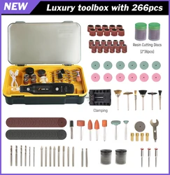 Cordless Mini USB Rechargeable Engraving & Polishing Tool (Box Set with 266pcs)