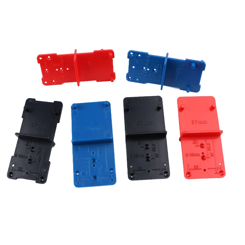 

28/35-37mm Hinge Hole Drilling Guide Plastic Woodworking Punch Opener Locator Cabinets Installation Template Woodworking Tool