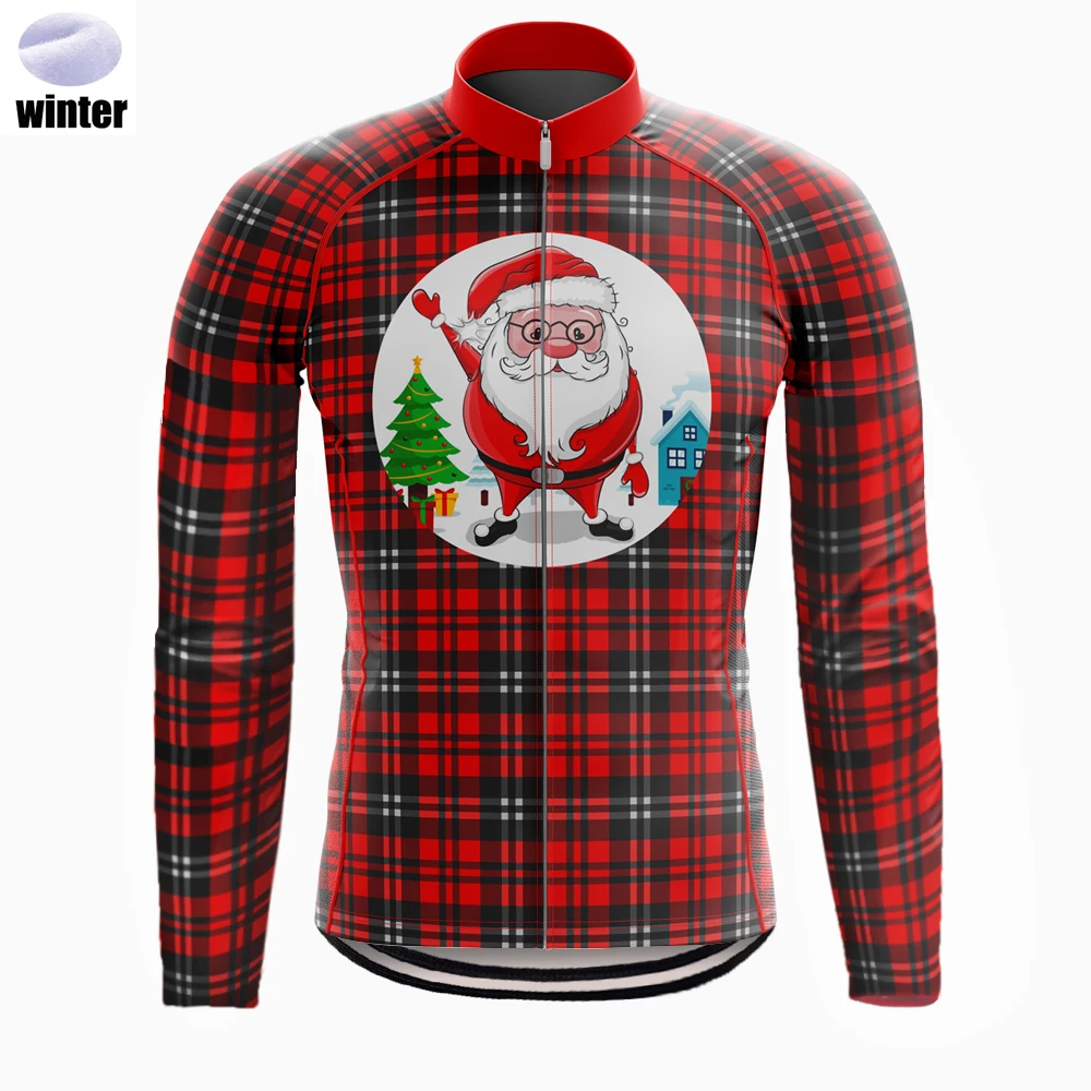thumbnail image 1 of 2020 Nueva camiseta de ciclismo de manga larga de Papá Noel para invierno, cálida, primavera y otoño, fina, para bicicleta de montaña, varios estilos, 1 of 5